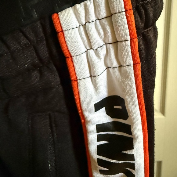 PINK Victoria's Secret Black Joggers with Pink and White Stripes - Picture 3 of 4
